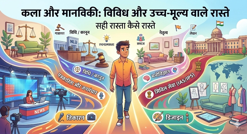 Comprehensive guide to career branches after 12th including Computer Science, AI, ECE, and Mechanical Engineering with Apnijanta branding.