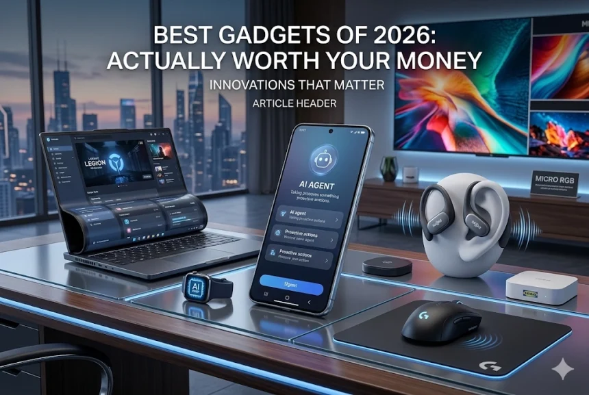 Best gadgets of 2026 complete guide covering CES and MWC top tech picks from Samsung Lenovo and more