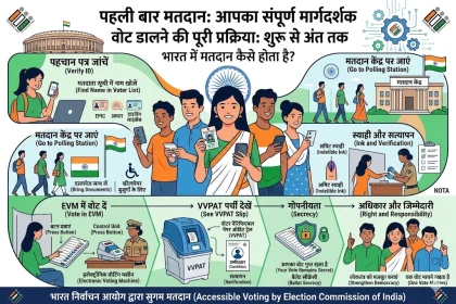 भारत में मतदान कैसे होता है 2026 पूरी प्रक्रिया EVM VVPAT वोटर आईडी और मतदान केंद्र की जानकारी